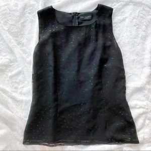 Ellen Capellino gorgeous tailored black top- vintage from Italy